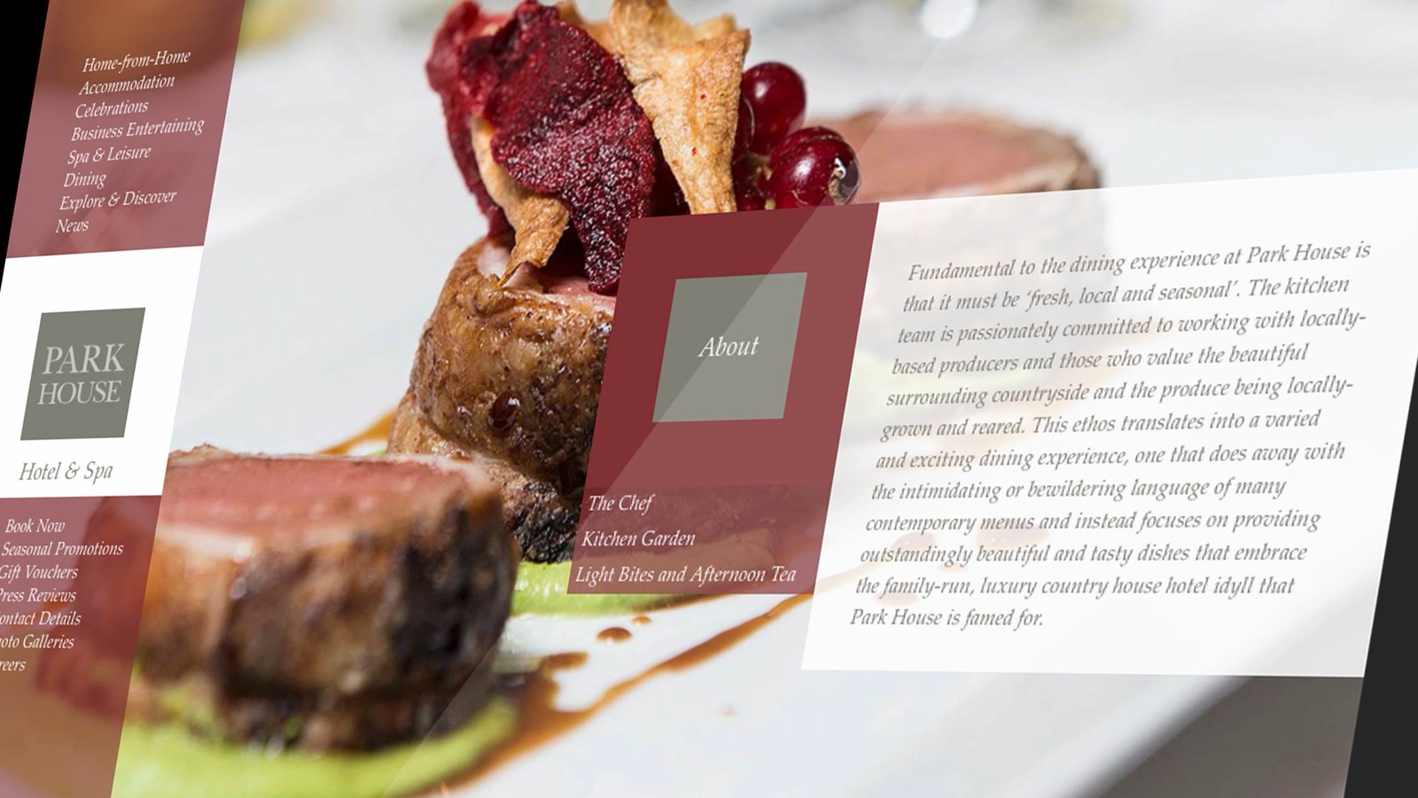 Park House Hotel & Spa responsive website